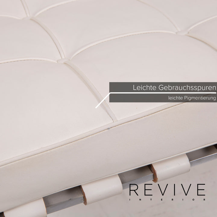 Knoll International Barcelona Chair Leather Armchair Cream #14968