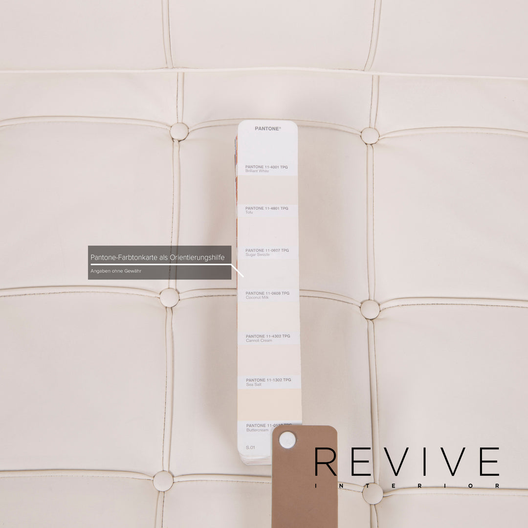 Knoll International Barcelona Chair Leather Armchair Cream #14968