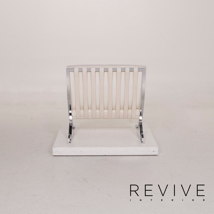 Knoll International Barcelona Chair Leather Armchair Cream #14968