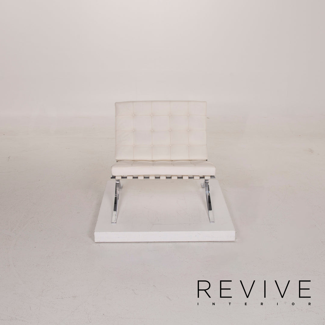 Knoll International Barcelona Chair Leather Armchair Cream #14968