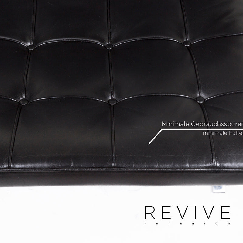 Knoll International Barcelona Chair Leder Sessel Schwarz 