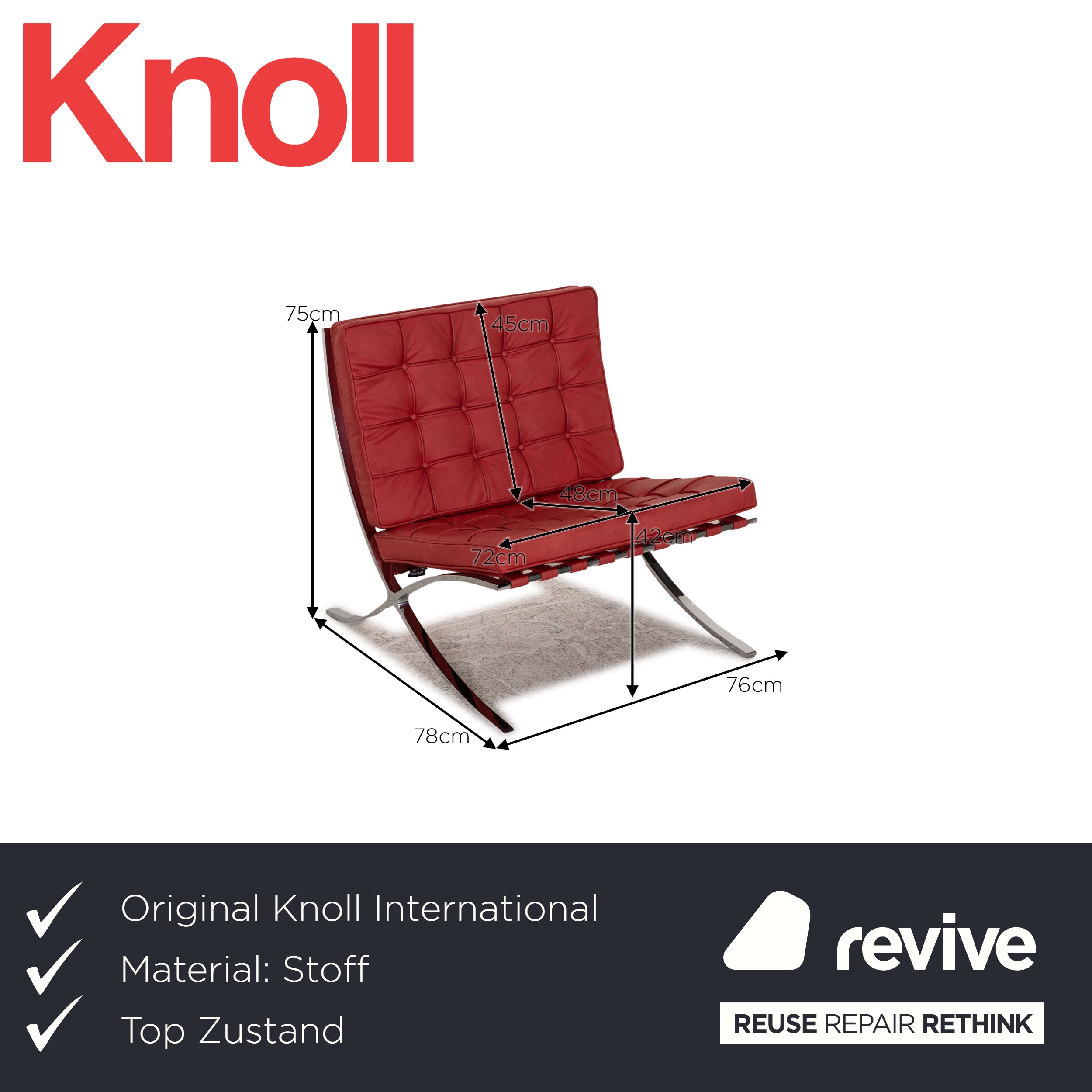 Barcelona chair materials on sale