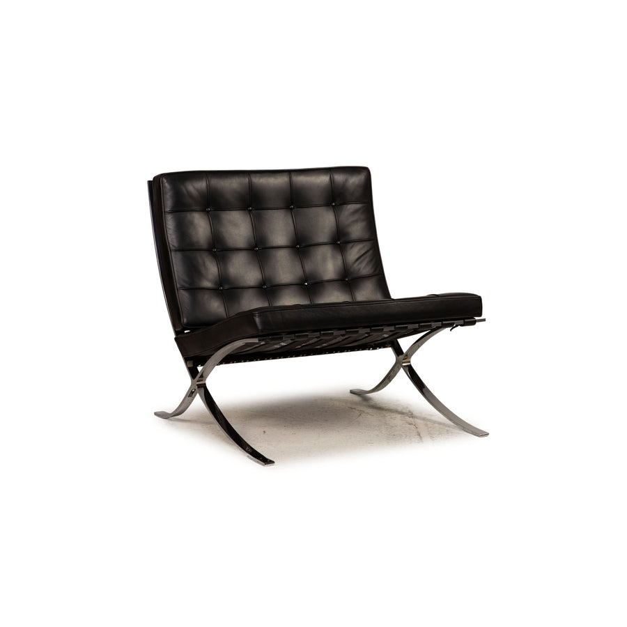 Knoll International Barcelona Leder Sessel Schwarz by Ludwig Mies van der Rohe