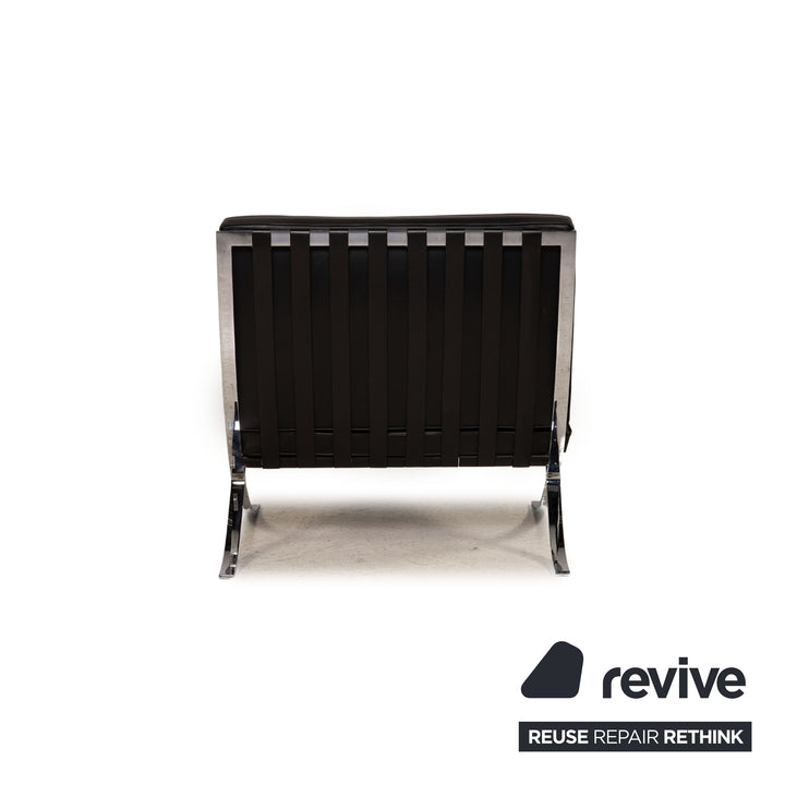 Knoll International Barcelona Leder Sessel Schwarz by Ludwig Mies van der Rohe