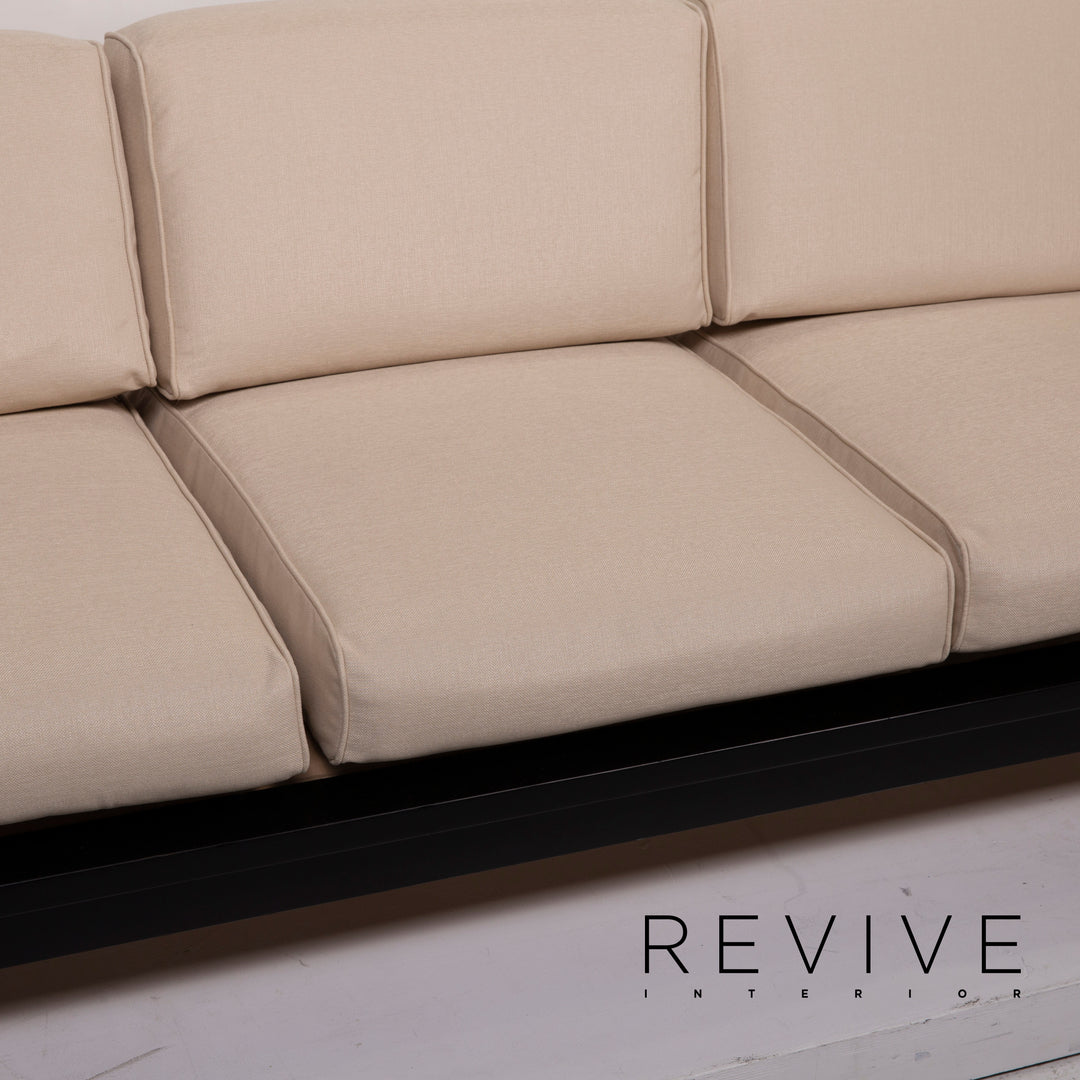 Knoll International Bastiano Fabric Sofa Cream Three Seater #14683