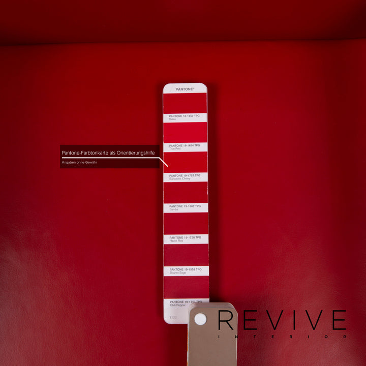 Knoll International Brno Leather Chair Set Red Set #15351