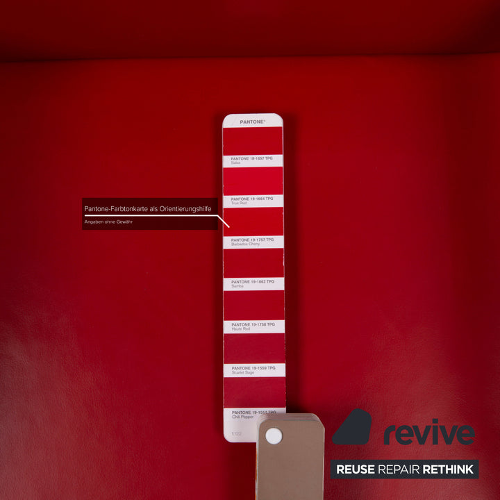 Knoll International Brno Leder Stuhl Rot #15350