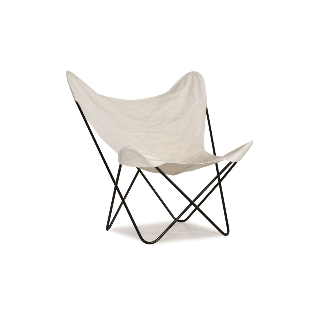 Knoll International Butterfly Stoff Sessel Creme