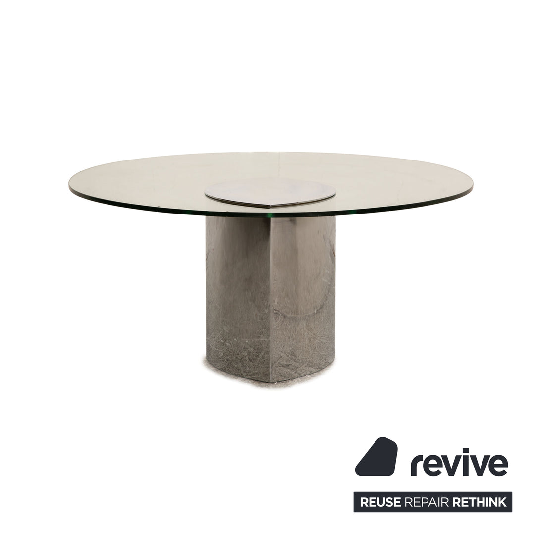 Knoll International Lunario Glass Table Silver coffee table
