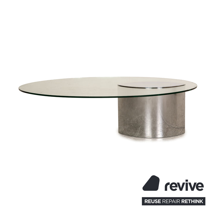 Knoll International Lunario Glass Table Silver coffee table