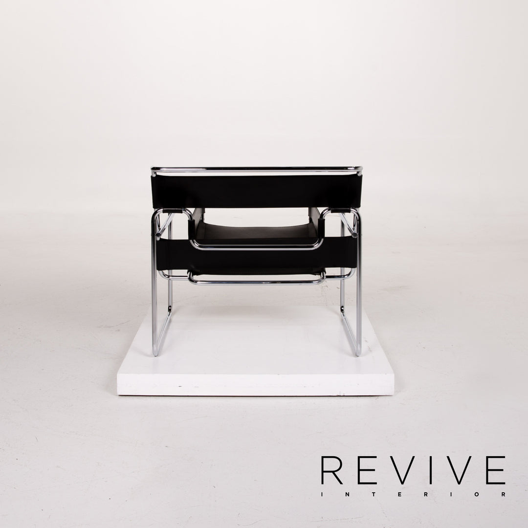 Knoll International Wassily Chair Leather Armchair Set Black Set #14270