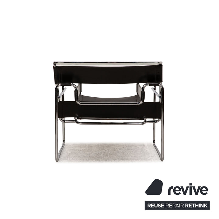 Knoll International Wassily Chair Leather Armchair Black Chair Marcel Breuer