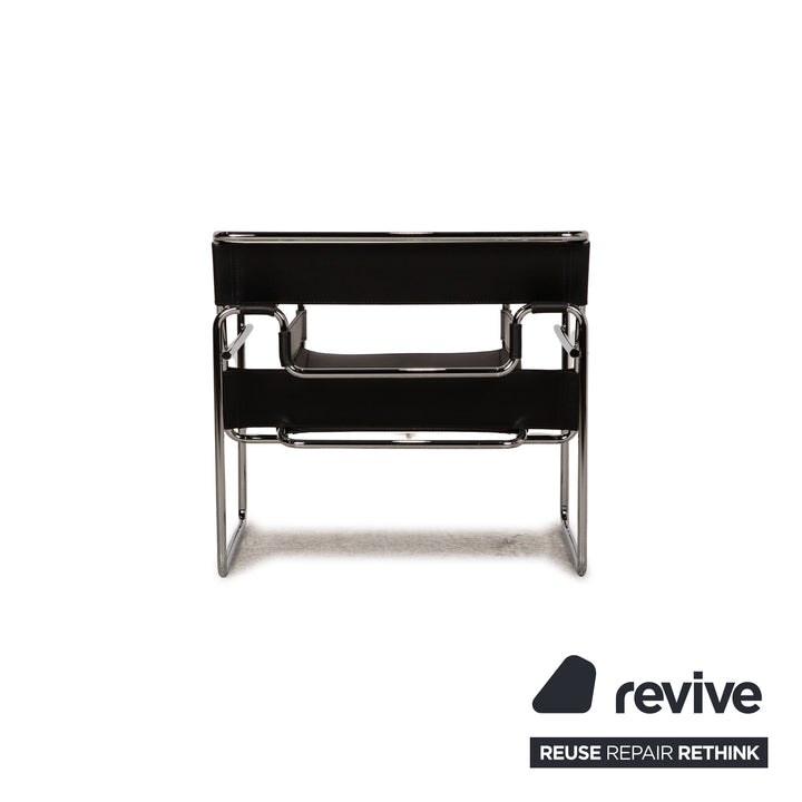 Knoll International Wassily Chair Leather Armchair Black Chair Marcel Breuer