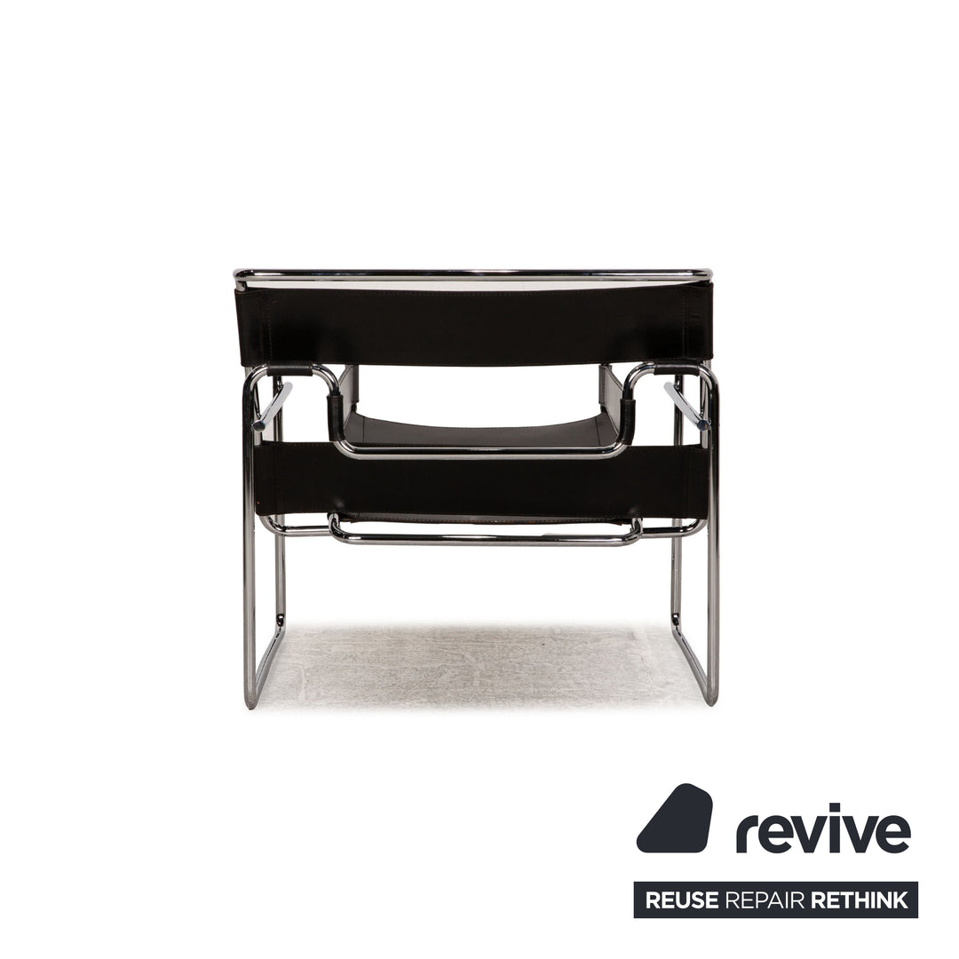 Knoll International Wassily Leather Armchair Black