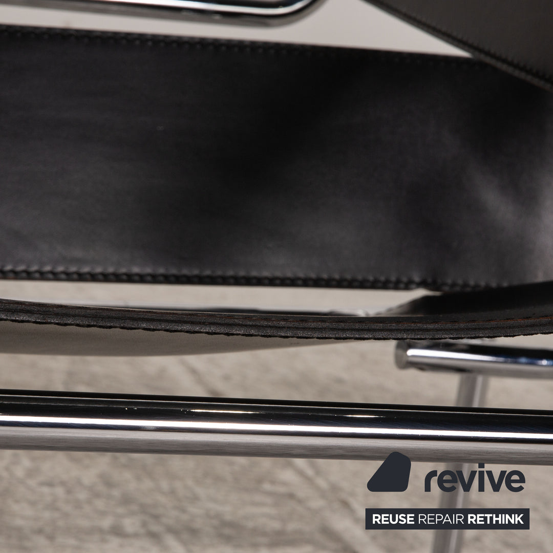 Knoll International Wassily Leather Armchair Black