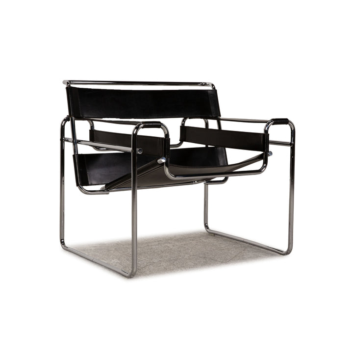 Knoll International Wassily Leather Armchair Black