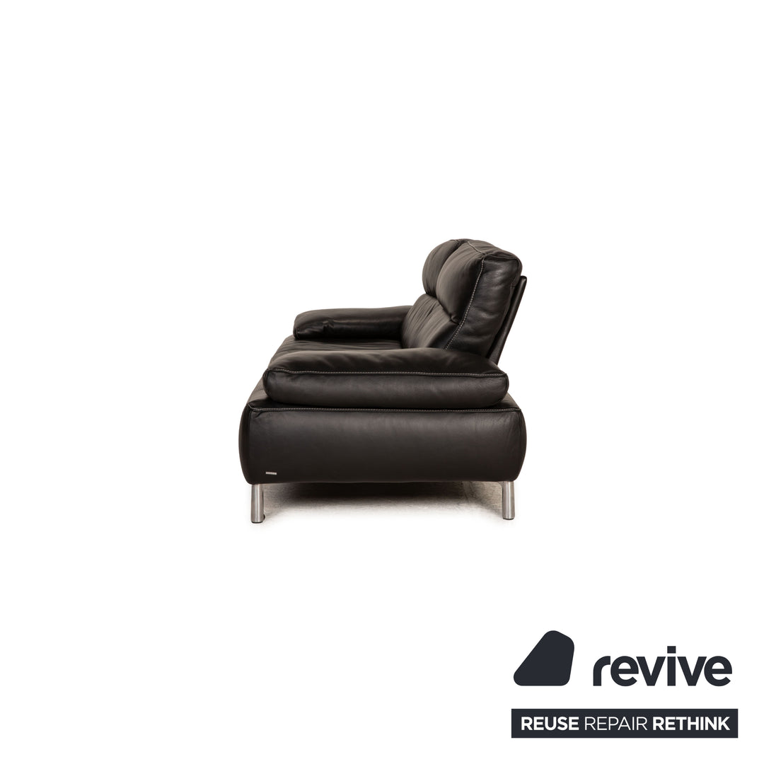 Koinor Ansina Leather Sofa Set Black Three Seater Two Seater Function