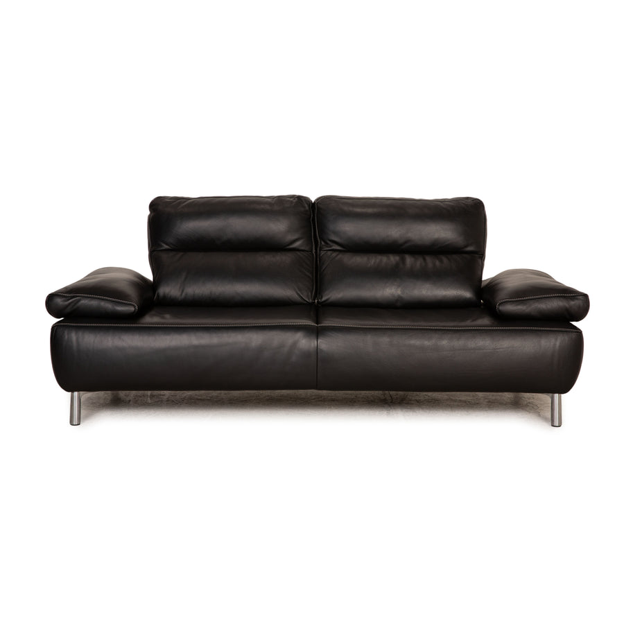 Koinor Ansina Leather Sofa Black Two seater couch feature