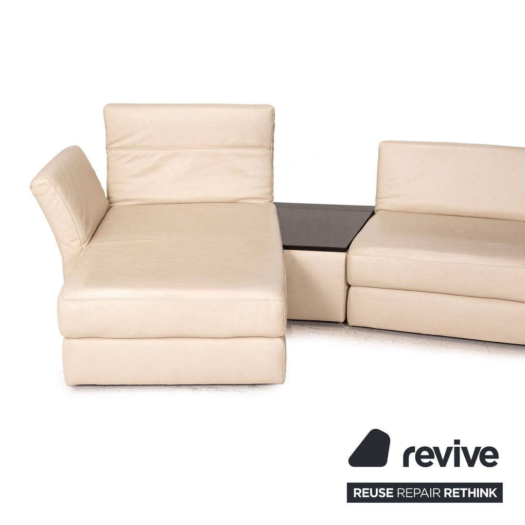 Koinor Avanti leather corner sofa beige sofa couch function