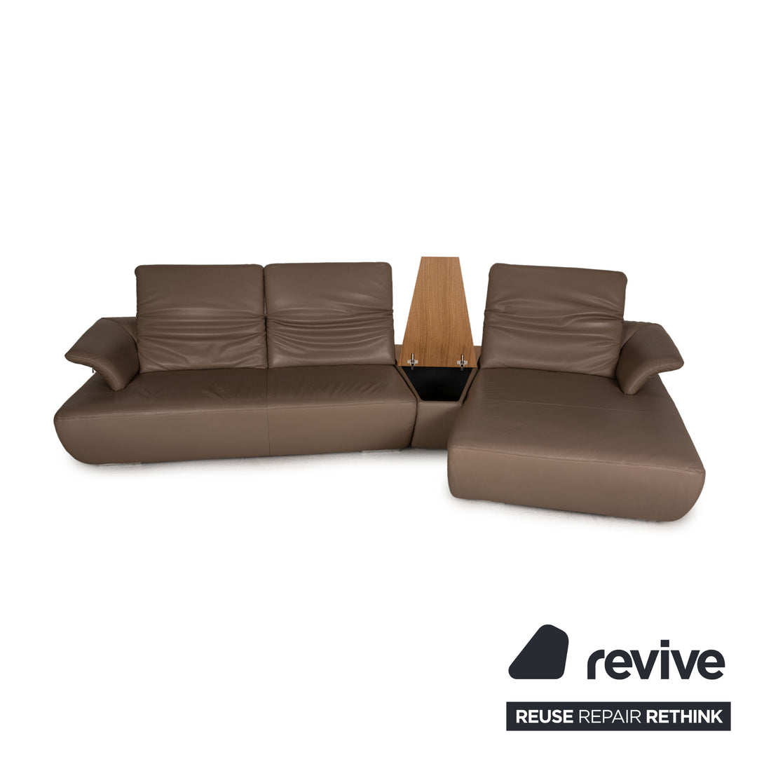 Koinor Avanti leather sofa beige corner sofa couch function