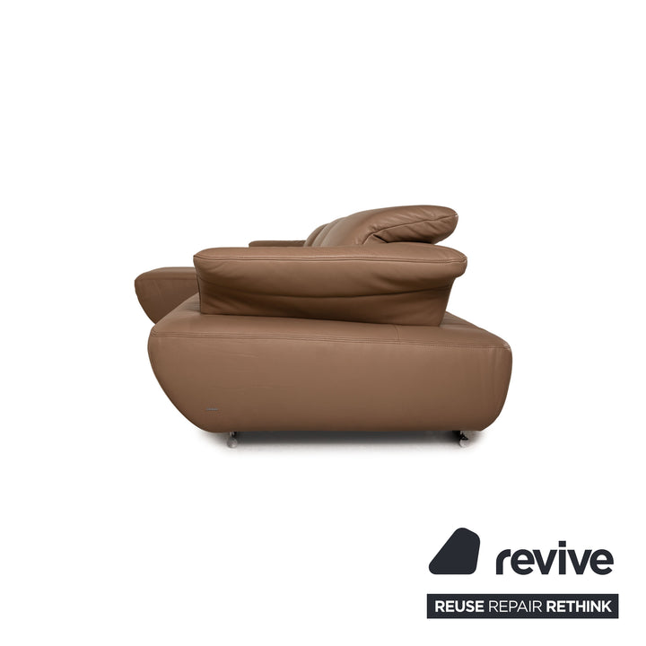 Koinor Avanti Leather Sofa Brown Corner Sofa Couch Function