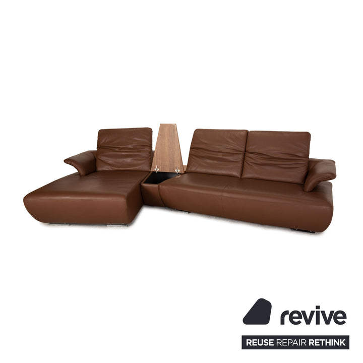 Koinor Avanti Leather Sofa Brown Corner Sofa Couch Function