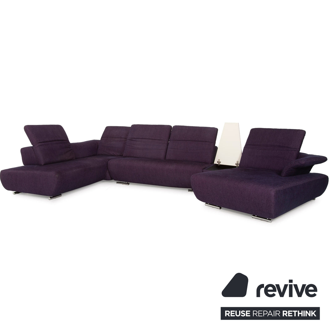 Koinor Avanti Fabric Sofa Purple U-Sofa Corner Sofa Feature Homescape