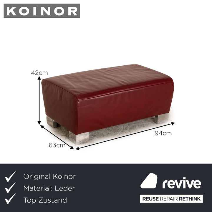 Koinor Bavero Leather Stool Red