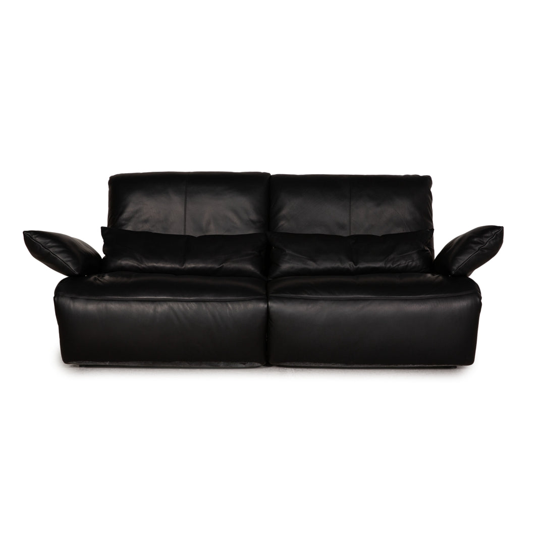 Koinor Easy Leder Sofa Schwarz Dreisitzer Couch Funktion Relaxfunktion