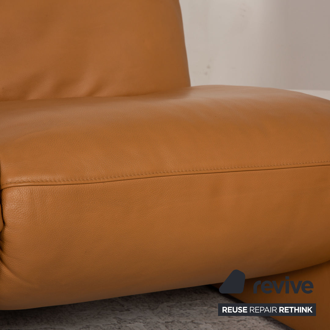Koinor Elena leather corner sofa beige sofa couch electric function