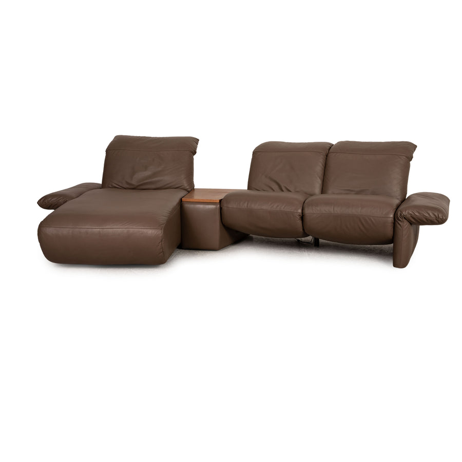 Koinor Elena leather corner sofa brown sofa couch electric function