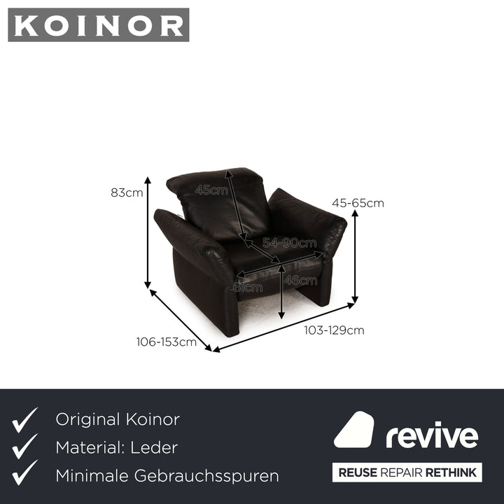 Koinor Elena Leather Armchair Black Function