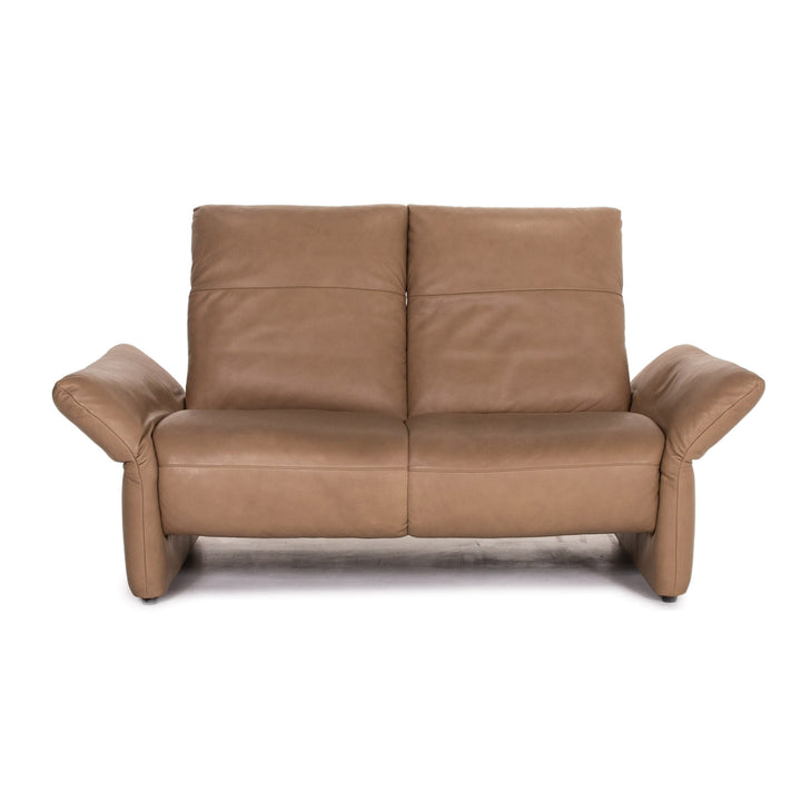 Koinor Elena Leather Sofa Brown Two Seater Function Couch #13677