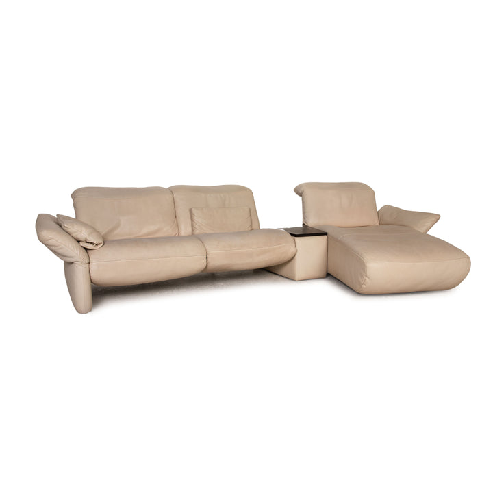 Koinor Elena leather sofa cream three-seater couch function relax function