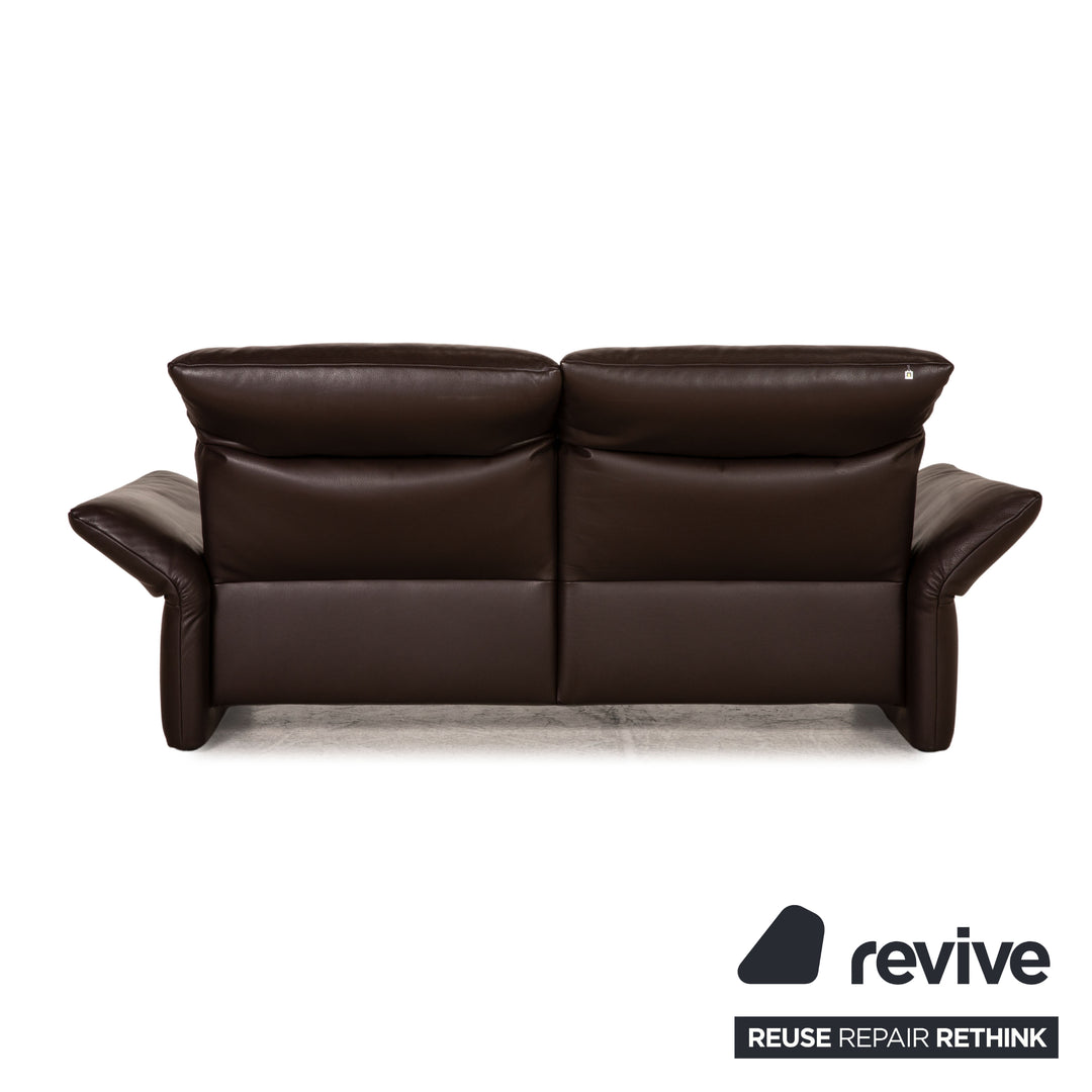 Koinor Elena Leather Sofa Dark Brown Two Seater Couch Function