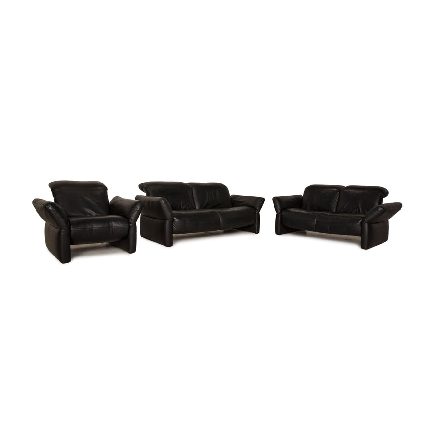 Koinor Elena leather sofa set black three-seater two-seater armchair relax function