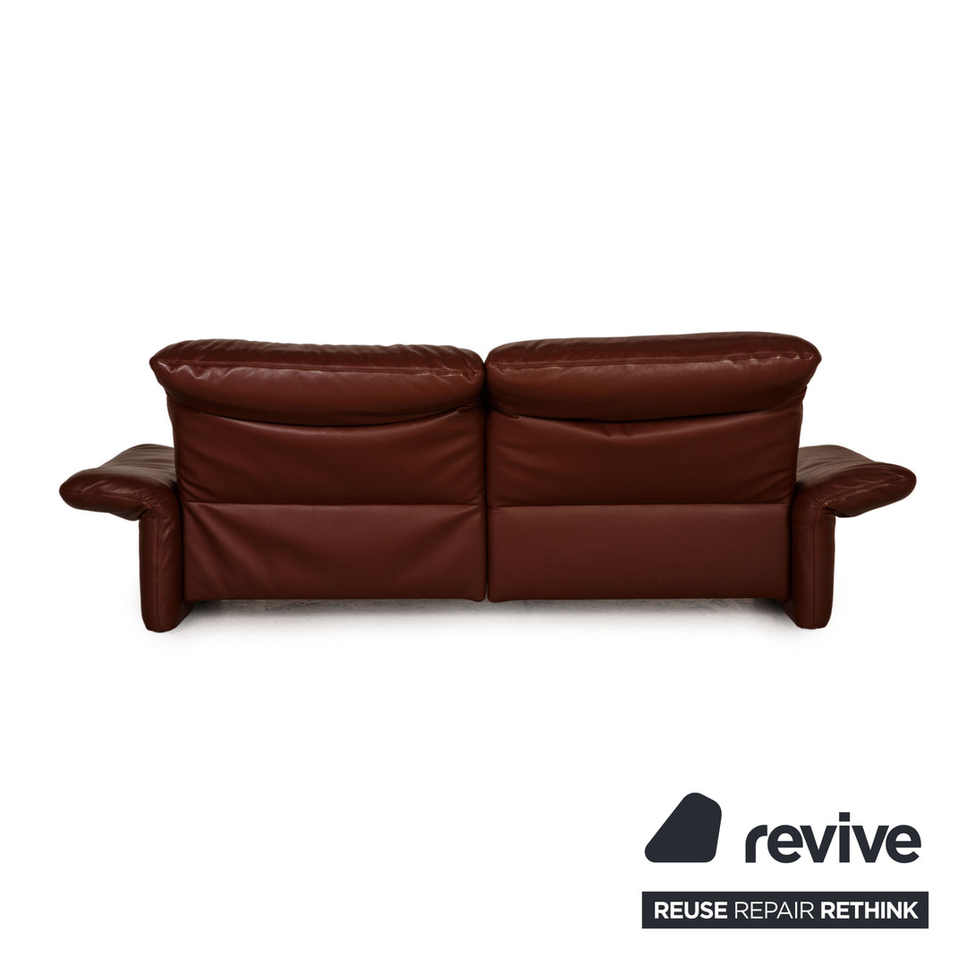 Koinor Elena leather sofa wine red three-seater couch function relax function