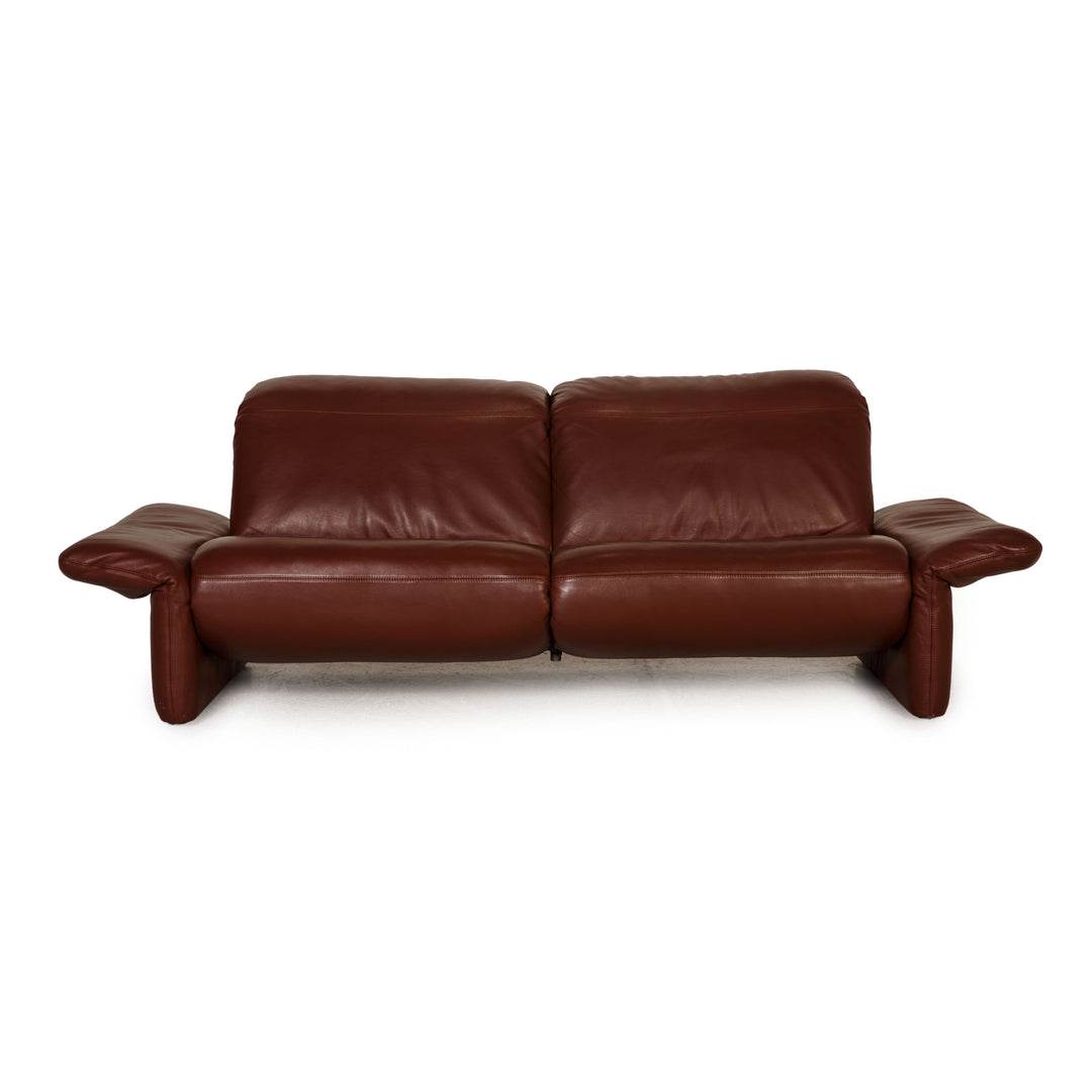 Koinor Elena leather sofa wine red three-seater couch function relax function