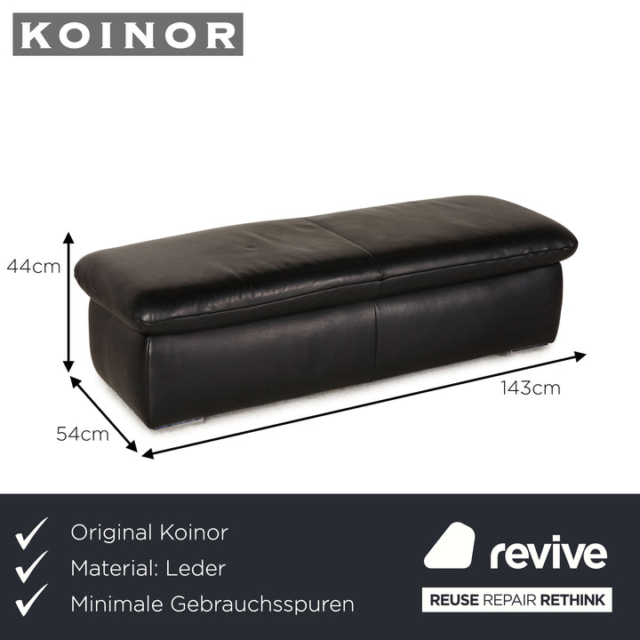 Koinor Evento Leder Hocker Schwarz