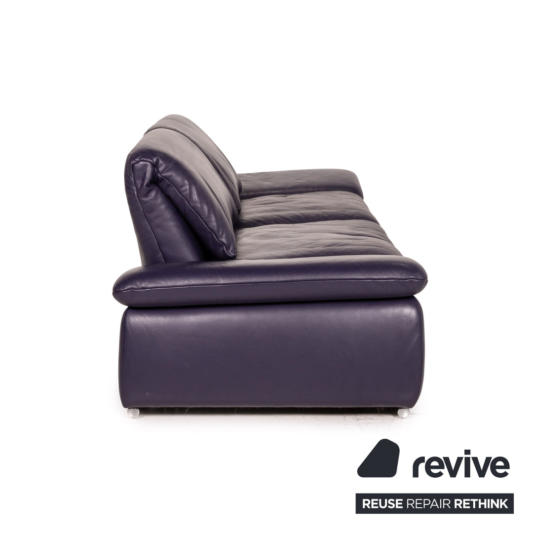 Koinor Evento Leder Sofa Violett Zweisitzer elektrische Funktion Relaxfunktion Couch