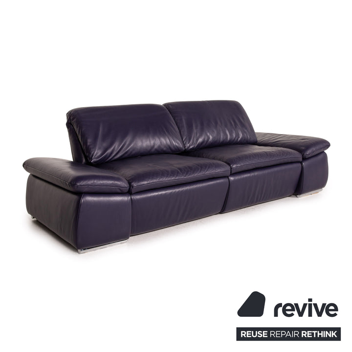 Koinor Evento Leder Sofa Violett Zweisitzer elektrische Funktion Relaxfunktion Couch