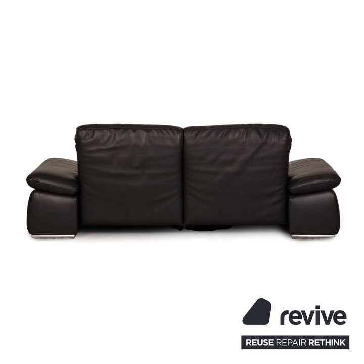 Koinor Evento Leder Zweisitzer Grau Sofa Couch elektrische Funktion