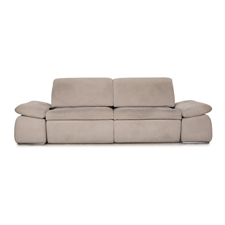 Koinor Evento fabric two-seater gray sofa couch Alcantara electr. function