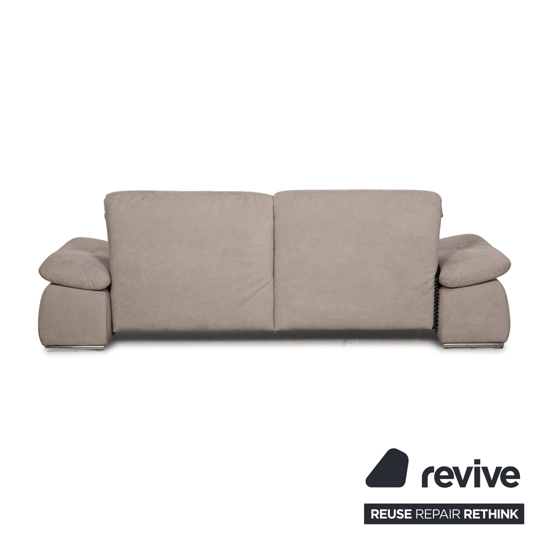 Koinor Evento Stoff Zweisitzer Grau Sofa Couch Alcantara elektr. Funktion