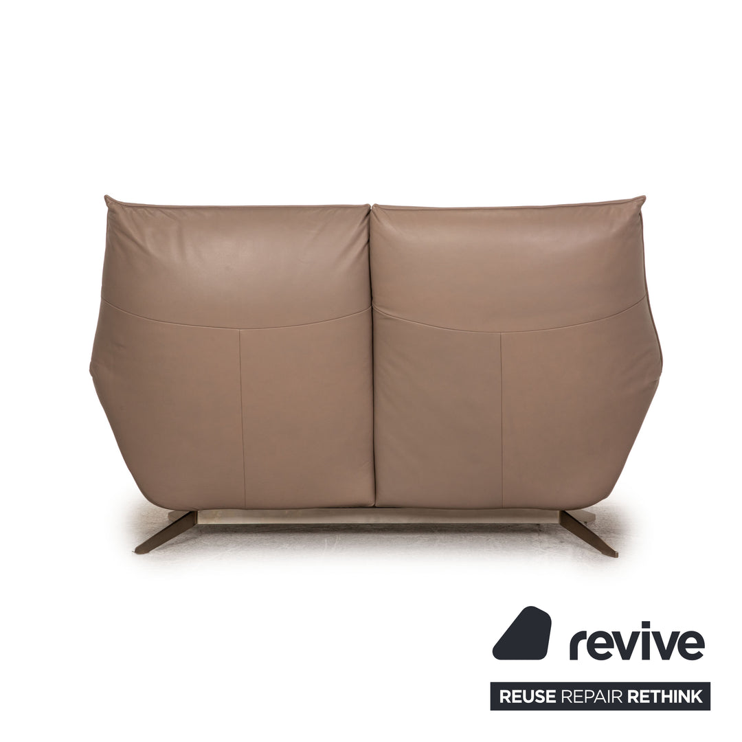 Koinor Evitla Leder Zweisitzer Beige Sofa Couch