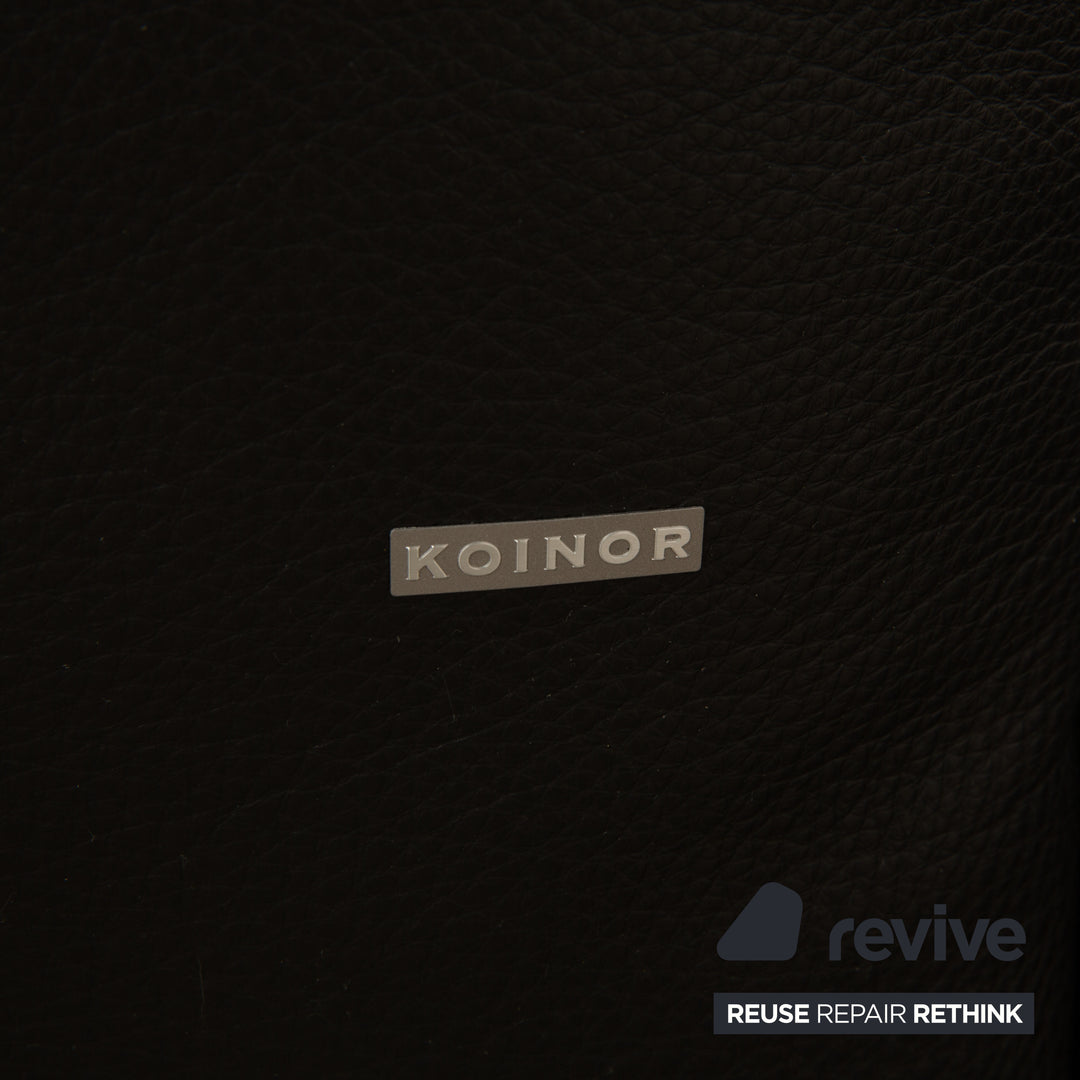 Koinor Exo Leather Corner Sofa Black Electric Function Recamiere Left
