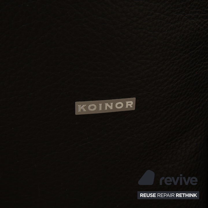 Koinor Exo Leather Corner Sofa Black Electric Function Recamiere Left