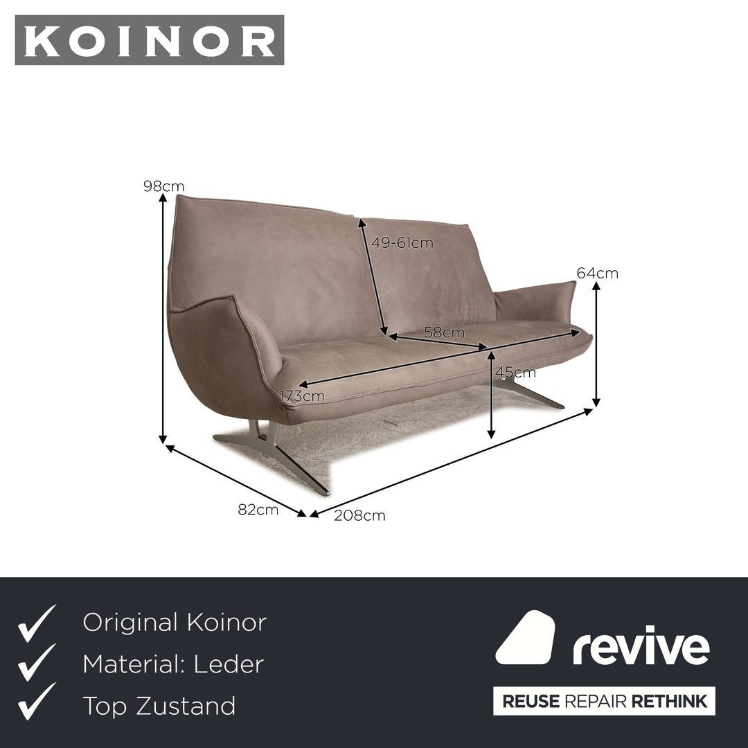 Koinor Fenja Leather Two Seater Sofa Couch Beige