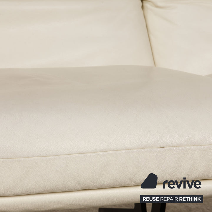 Koinor Francis leather corner sofa cream sofa couch feature