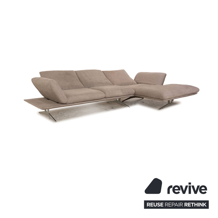 Koinor Francis fabric corner sofa gray manual function chaise longue right